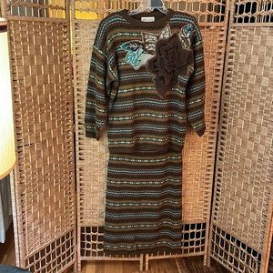 Vintage Women’s Fall 2-Pc Sweater Set by Donna Toran